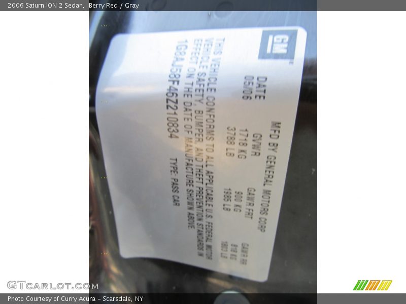 Berry Red / Gray 2006 Saturn ION 2 Sedan