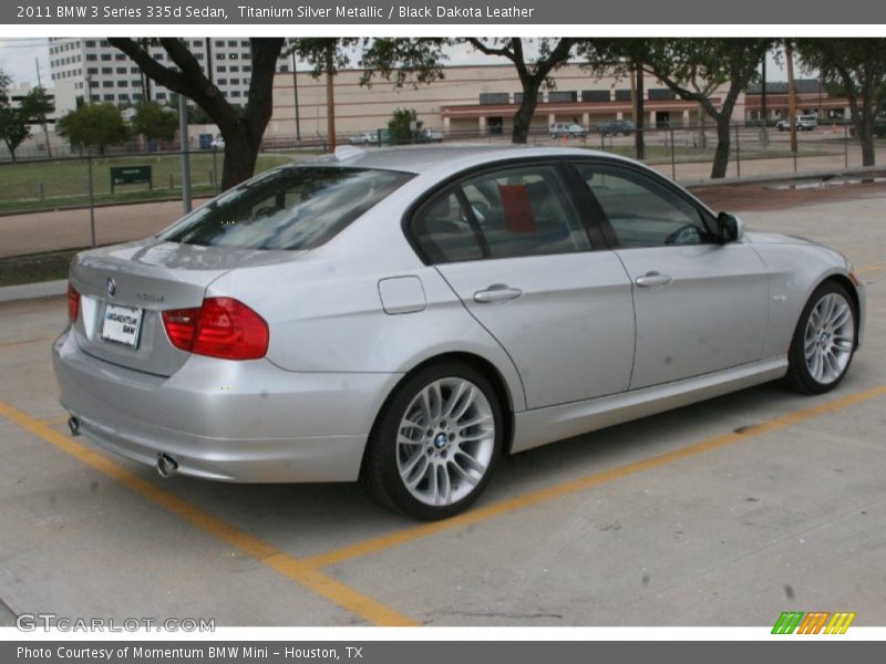 Titanium Silver Metallic / Black Dakota Leather 2011 BMW 3 Series 335d Sedan