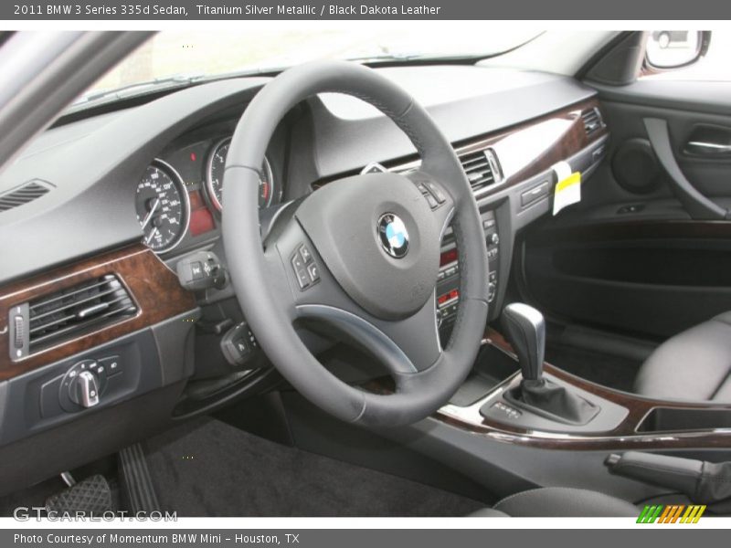 Titanium Silver Metallic / Black Dakota Leather 2011 BMW 3 Series 335d Sedan