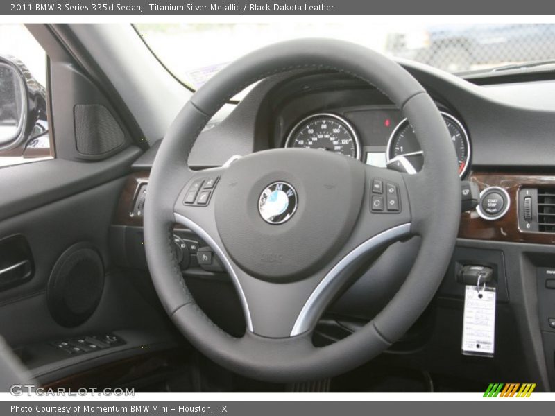 Titanium Silver Metallic / Black Dakota Leather 2011 BMW 3 Series 335d Sedan