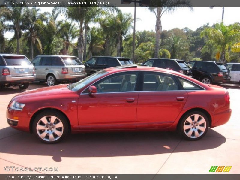 Canyon Red Pearl / Beige 2006 Audi A6 4.2 quattro Sedan