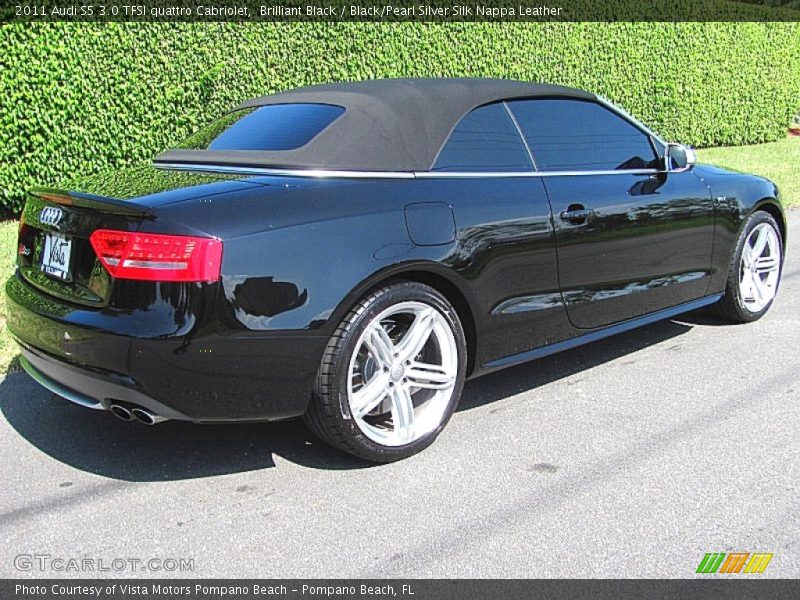 Brilliant Black / Black/Pearl Silver Silk Nappa Leather 2011 Audi S5 3.0 TFSI quattro Cabriolet