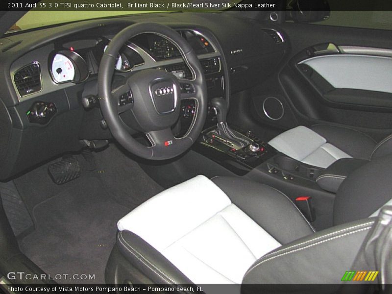 Brilliant Black / Black/Pearl Silver Silk Nappa Leather 2011 Audi S5 3.0 TFSI quattro Cabriolet