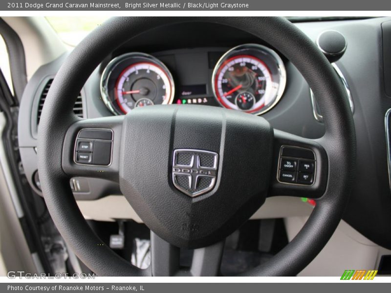 Bright Silver Metallic / Black/Light Graystone 2011 Dodge Grand Caravan Mainstreet