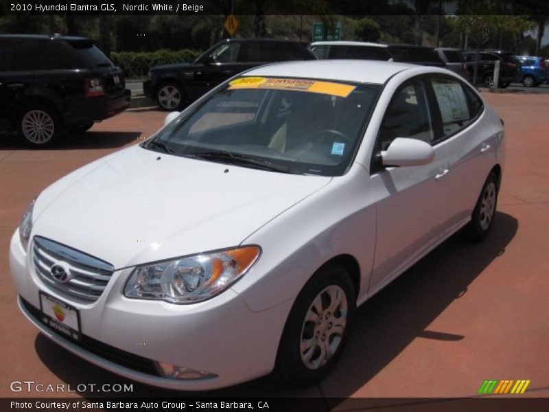 Nordic White / Beige 2010 Hyundai Elantra GLS