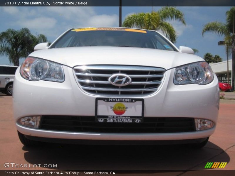 Nordic White / Beige 2010 Hyundai Elantra GLS