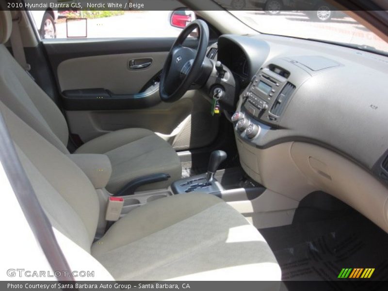 Nordic White / Beige 2010 Hyundai Elantra GLS