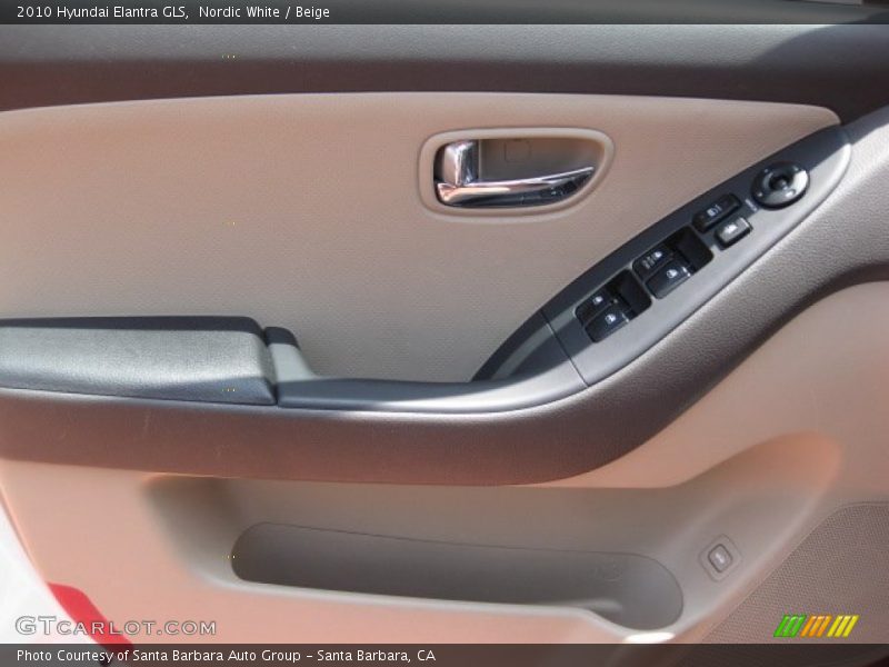 Nordic White / Beige 2010 Hyundai Elantra GLS