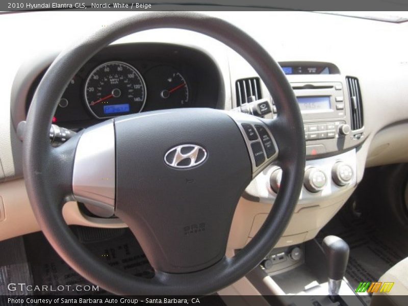 Nordic White / Beige 2010 Hyundai Elantra GLS