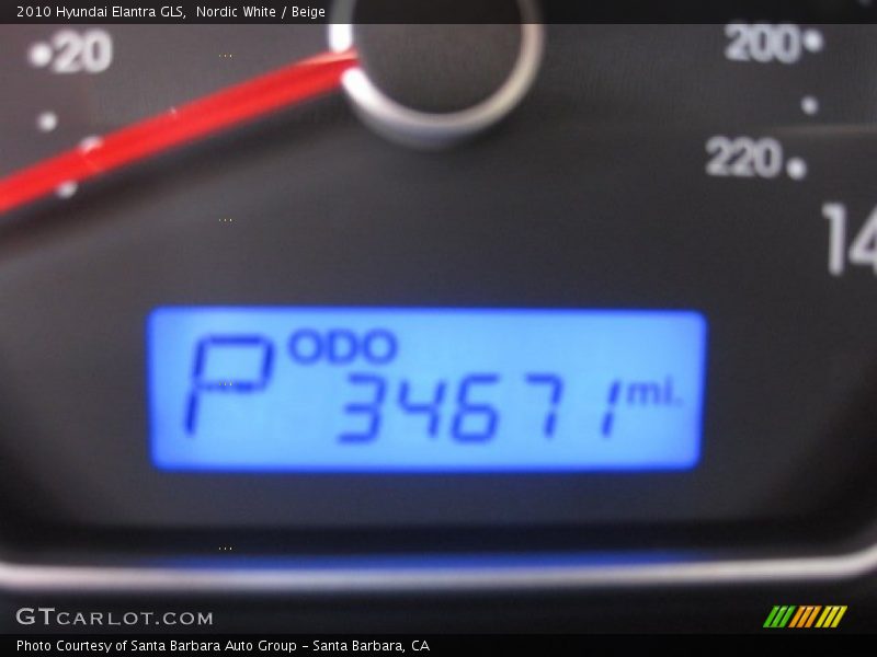 Nordic White / Beige 2010 Hyundai Elantra GLS