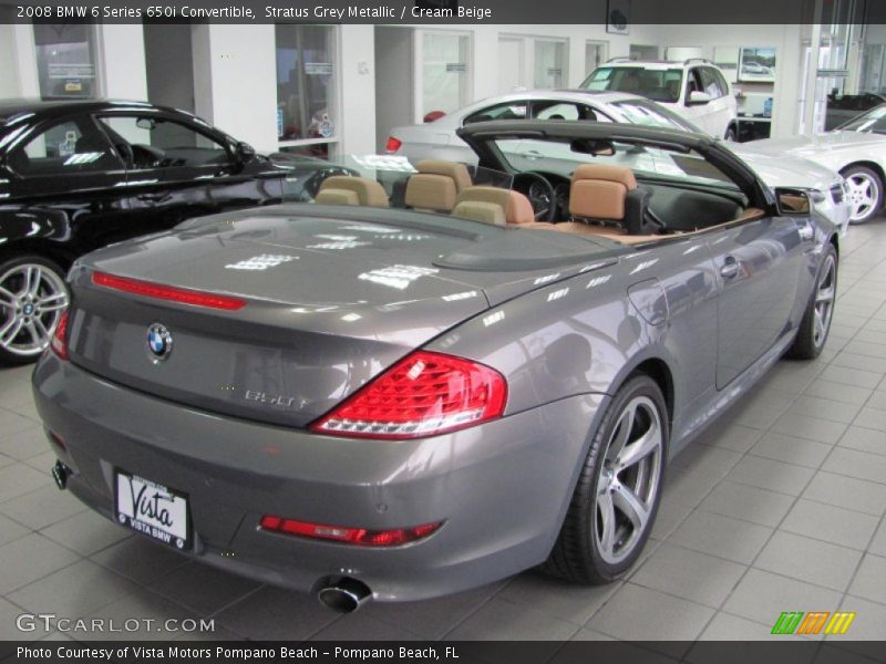 Stratus Grey Metallic / Cream Beige 2008 BMW 6 Series 650i Convertible