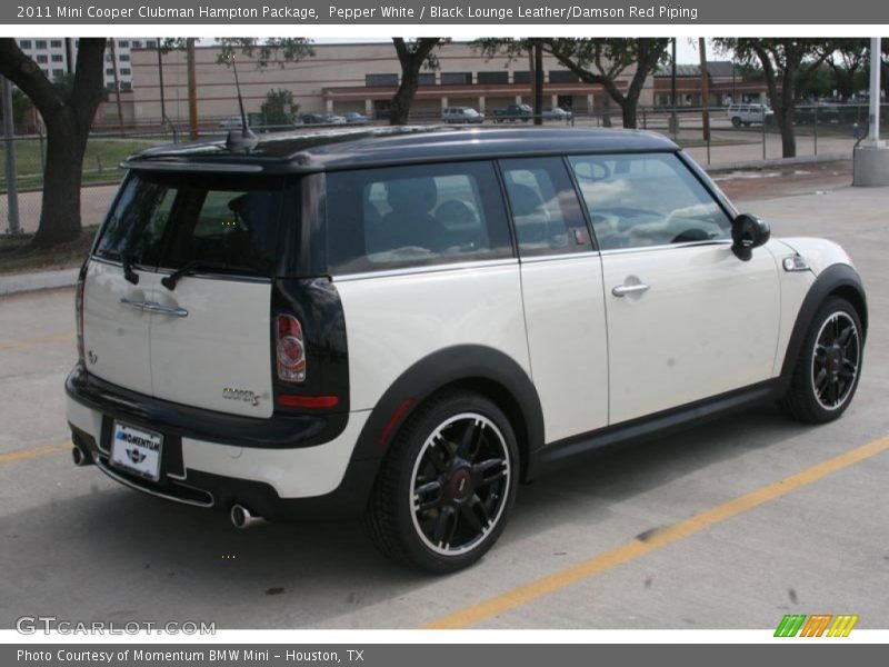 Pepper White / Black Lounge Leather/Damson Red Piping 2011 Mini Cooper Clubman Hampton Package