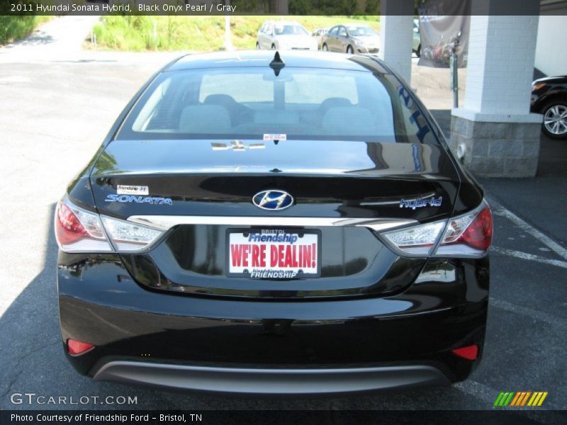 Black Onyx Pearl / Gray 2011 Hyundai Sonata Hybrid