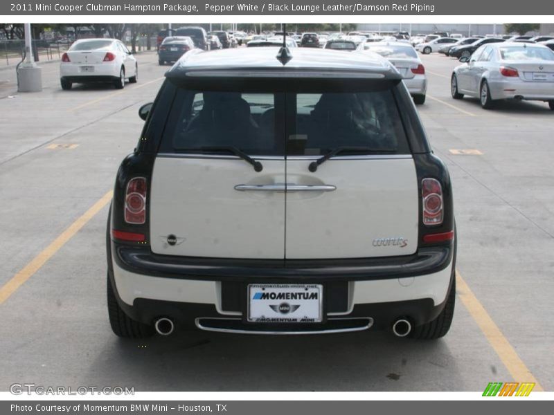 Pepper White / Black Lounge Leather/Damson Red Piping 2011 Mini Cooper Clubman Hampton Package
