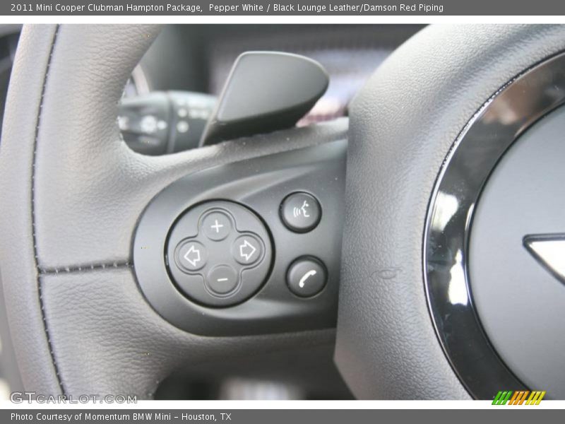 Pepper White / Black Lounge Leather/Damson Red Piping 2011 Mini Cooper Clubman Hampton Package