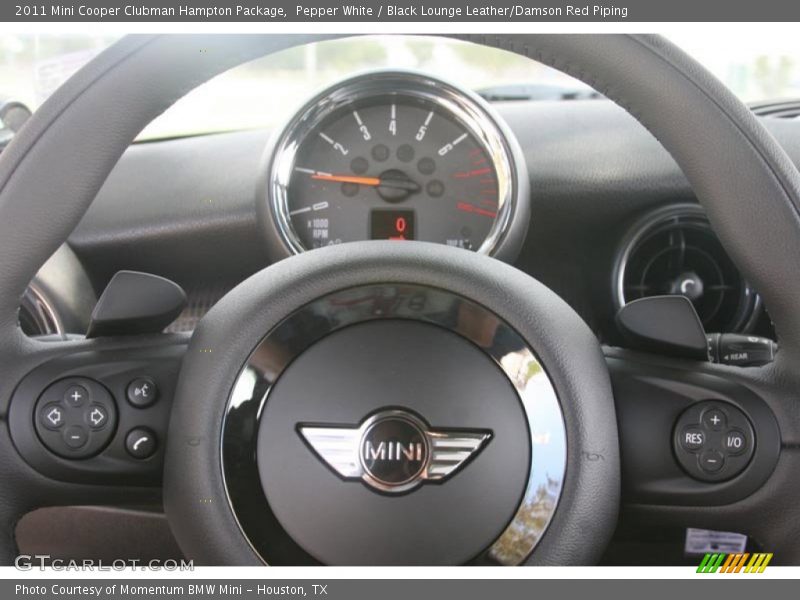 Pepper White / Black Lounge Leather/Damson Red Piping 2011 Mini Cooper Clubman Hampton Package