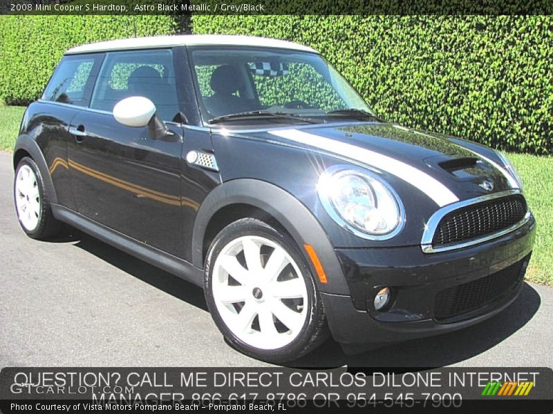 Astro Black Metallic / Grey/Black 2008 Mini Cooper S Hardtop