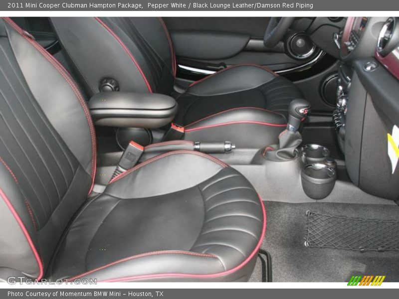 Pepper White / Black Lounge Leather/Damson Red Piping 2011 Mini Cooper Clubman Hampton Package