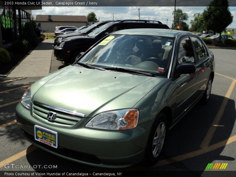 Galapagos Green / Ivory 2003 Honda Civic LX Sedan