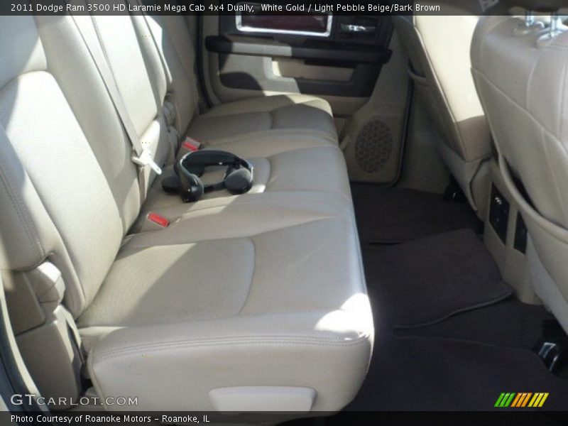 White Gold / Light Pebble Beige/Bark Brown 2011 Dodge Ram 3500 HD Laramie Mega Cab 4x4 Dually