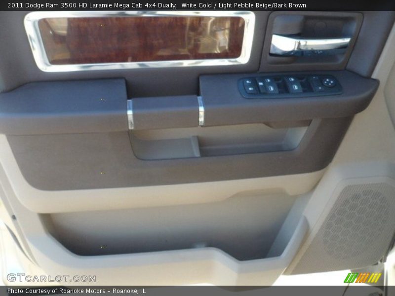 White Gold / Light Pebble Beige/Bark Brown 2011 Dodge Ram 3500 HD Laramie Mega Cab 4x4 Dually