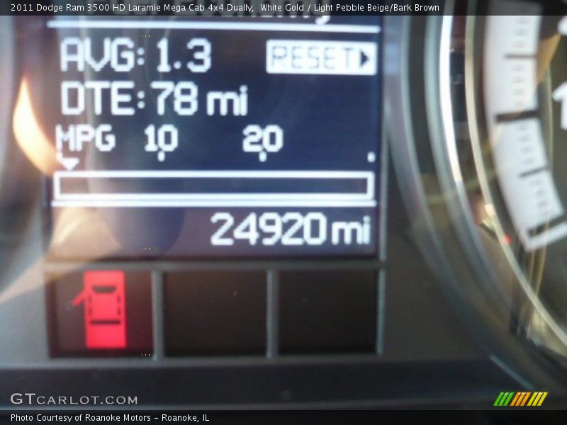 White Gold / Light Pebble Beige/Bark Brown 2011 Dodge Ram 3500 HD Laramie Mega Cab 4x4 Dually