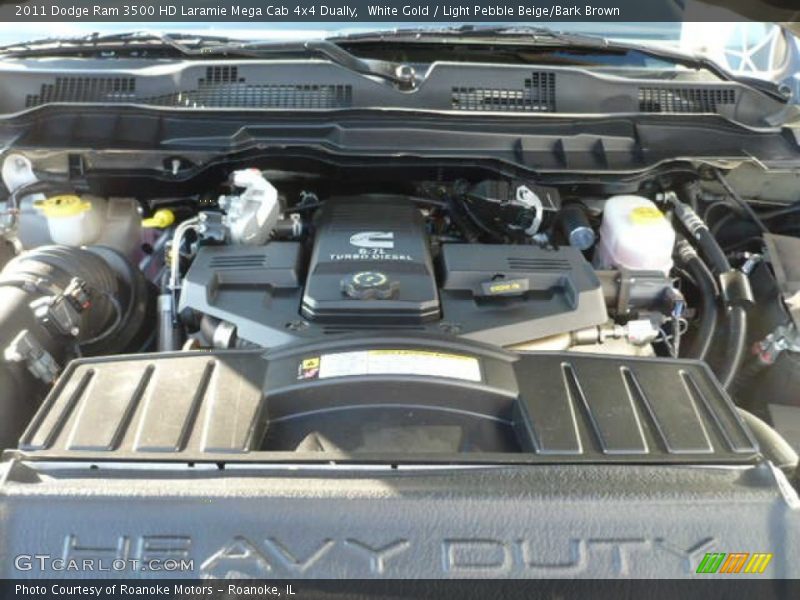  2011 Ram 3500 HD Laramie Mega Cab 4x4 Dually Engine - 6.7 Liter OHV 24-Valve Cummins Turbo-Diesel Inline 6 Cylinder