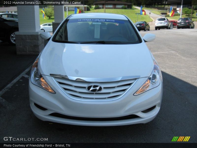 Shimmering White / Camel 2012 Hyundai Sonata GLS