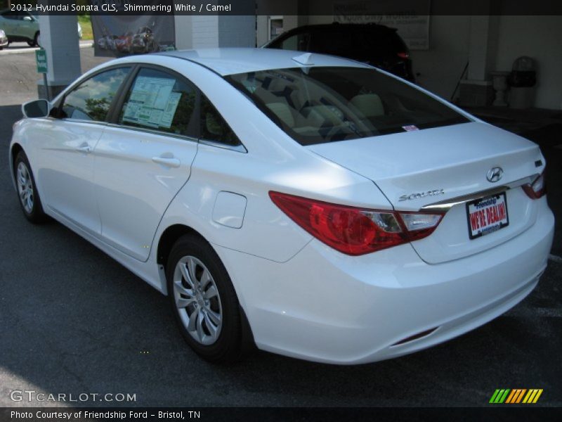 Shimmering White / Camel 2012 Hyundai Sonata GLS