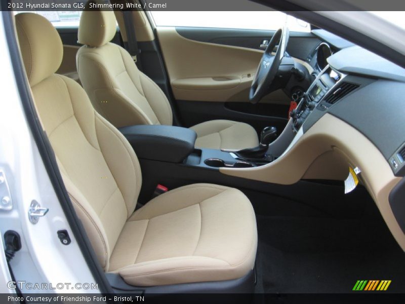 Shimmering White / Camel 2012 Hyundai Sonata GLS