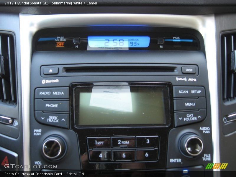 Shimmering White / Camel 2012 Hyundai Sonata GLS