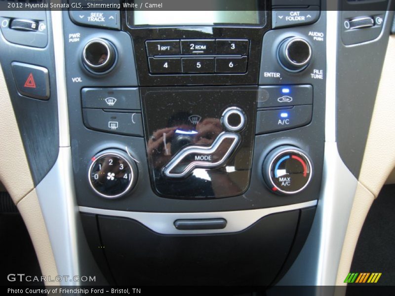 Shimmering White / Camel 2012 Hyundai Sonata GLS