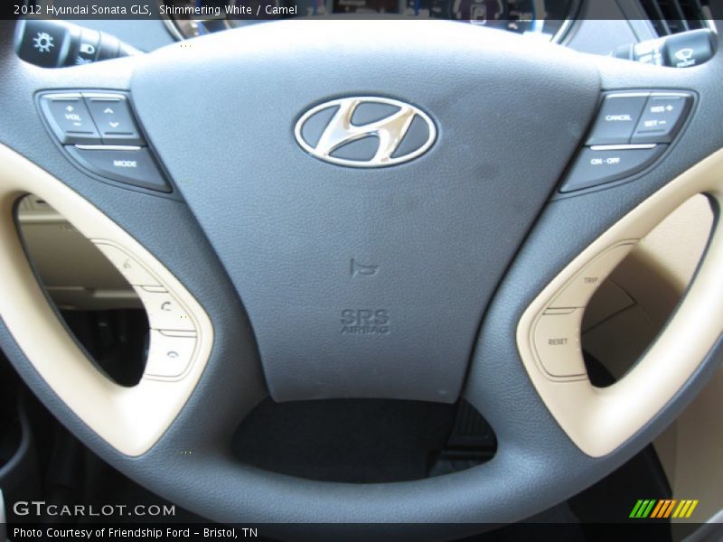 Shimmering White / Camel 2012 Hyundai Sonata GLS