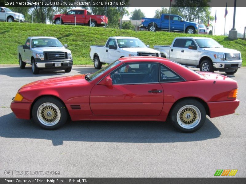 Signal Red / Black 1991 Mercedes-Benz SL Class 300 SL Roadster