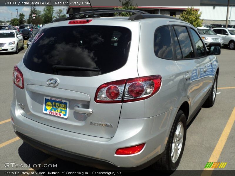 Radiant Silver / Gray 2010 Hyundai Santa Fe GLS