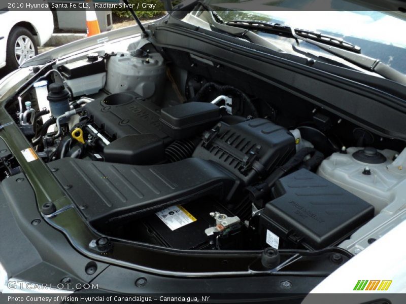 Radiant Silver / Gray 2010 Hyundai Santa Fe GLS