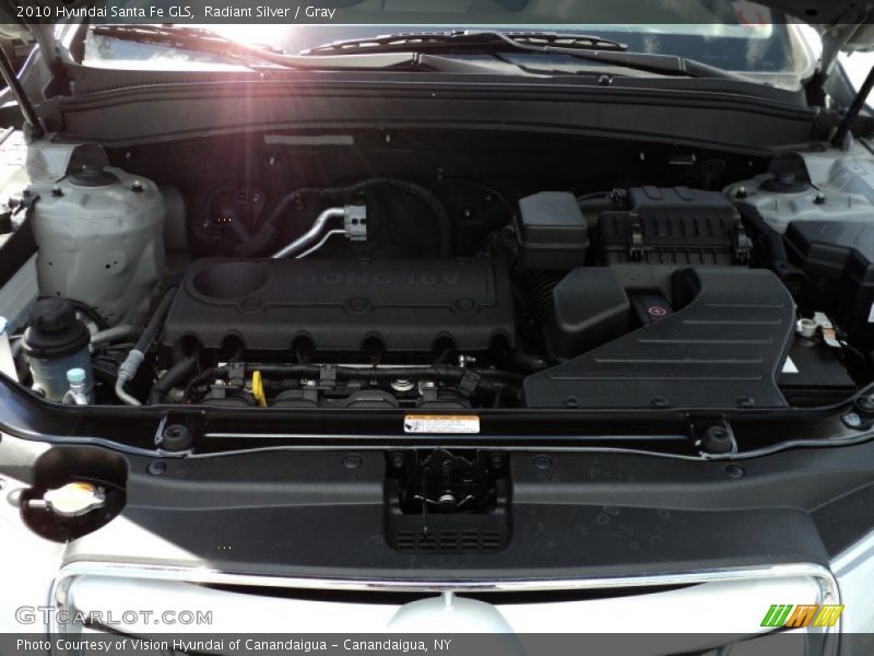Radiant Silver / Gray 2010 Hyundai Santa Fe GLS