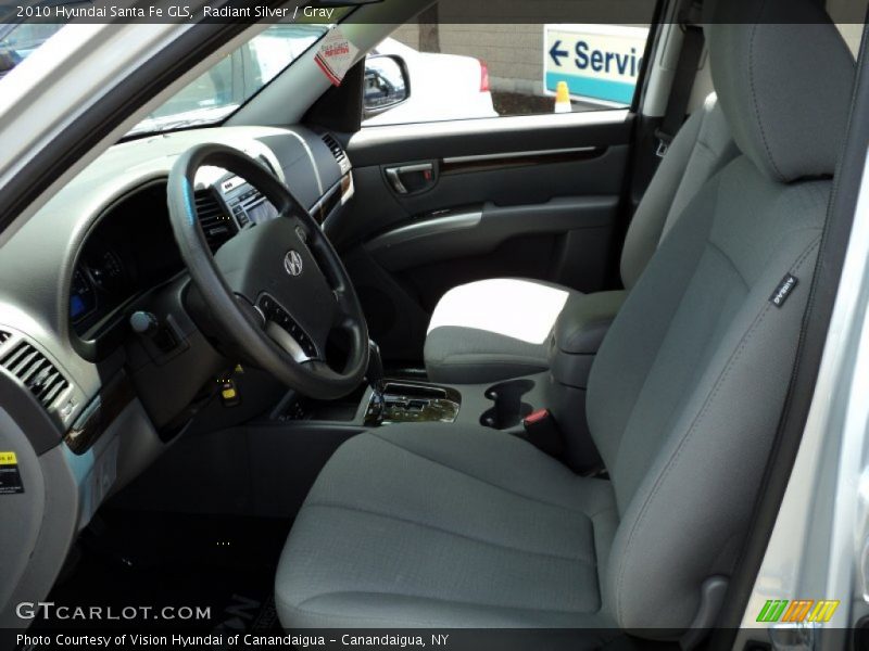 Radiant Silver / Gray 2010 Hyundai Santa Fe GLS