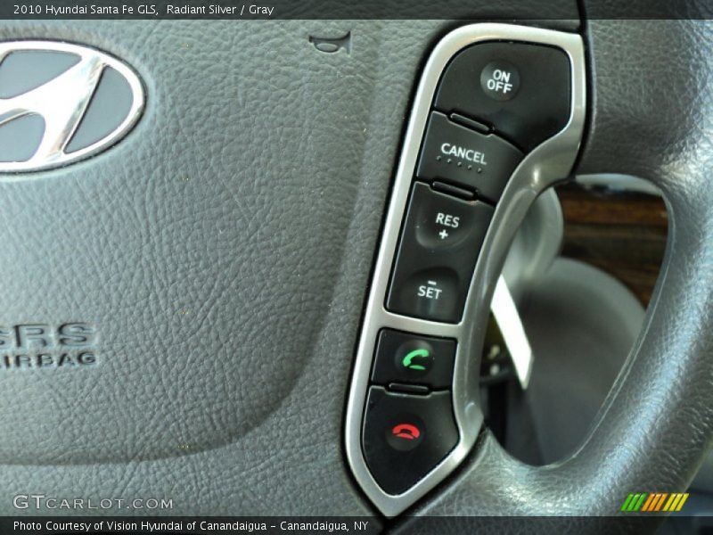 Radiant Silver / Gray 2010 Hyundai Santa Fe GLS