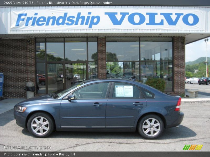 Barents Blue Metallic / Dark Beige/Quartz Leather 2005 Volvo S40 T5