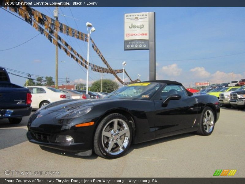 Black / Ebony 2008 Chevrolet Corvette Convertible