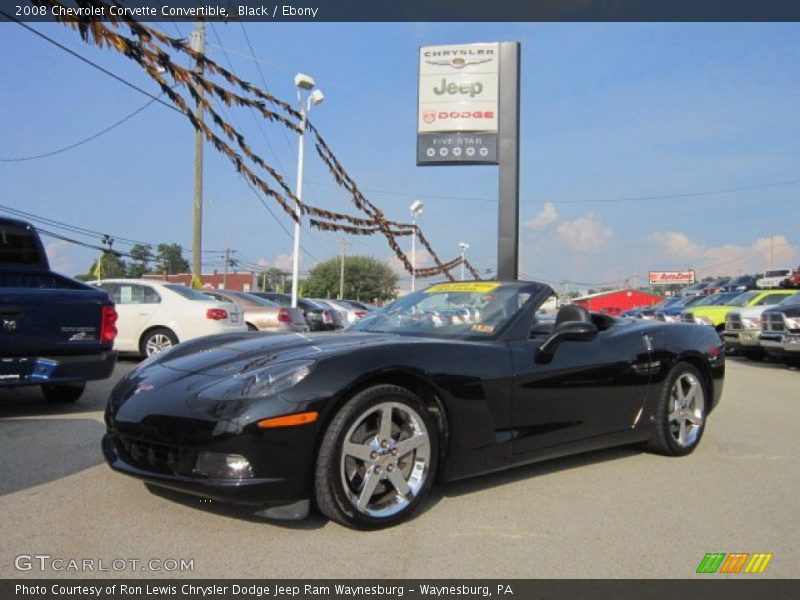 Black / Ebony 2008 Chevrolet Corvette Convertible
