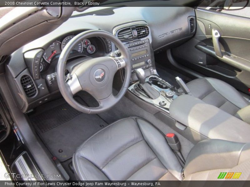 Ebony Interior - 2008 Corvette Convertible 