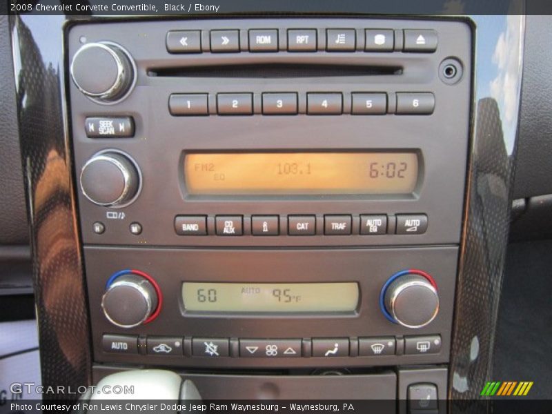 Controls of 2008 Corvette Convertible