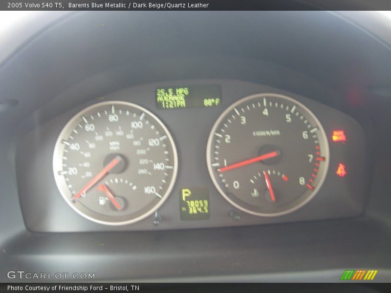 Barents Blue Metallic / Dark Beige/Quartz Leather 2005 Volvo S40 T5