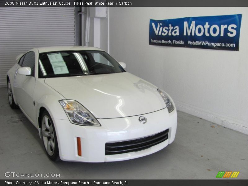 Pikes Peak White Pearl / Carbon 2008 Nissan 350Z Enthusiast Coupe