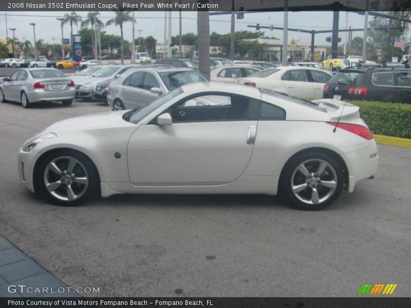 Pikes Peak White Pearl / Carbon 2008 Nissan 350Z Enthusiast Coupe