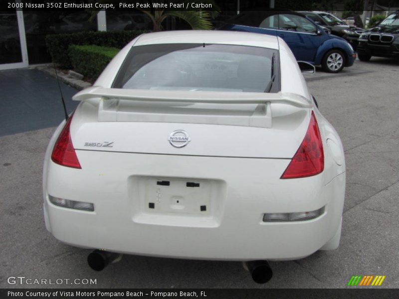 Pikes Peak White Pearl / Carbon 2008 Nissan 350Z Enthusiast Coupe