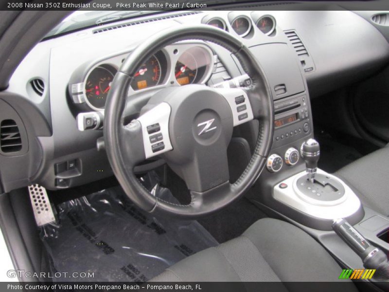 Pikes Peak White Pearl / Carbon 2008 Nissan 350Z Enthusiast Coupe