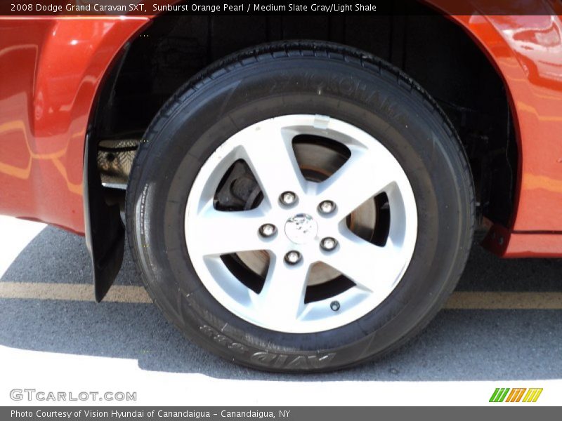 Sunburst Orange Pearl / Medium Slate Gray/Light Shale 2008 Dodge Grand Caravan SXT